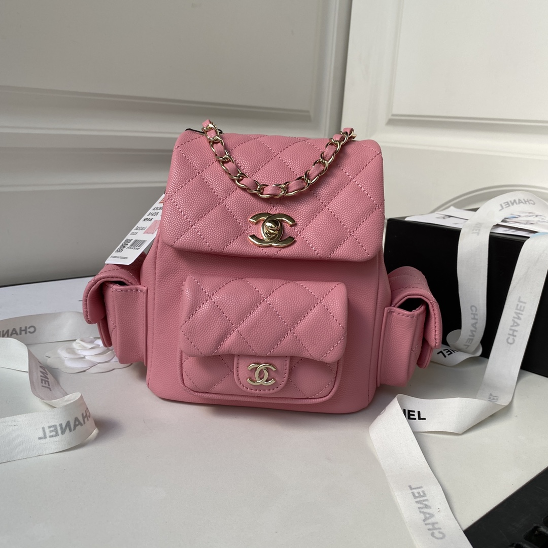 Caviar Leather Mini Backpack AS4398 Pink